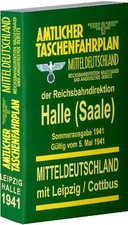 Amtlicher Taschenfahrplan Mitteldeutschland der Reichsbahndirektion Halle und an