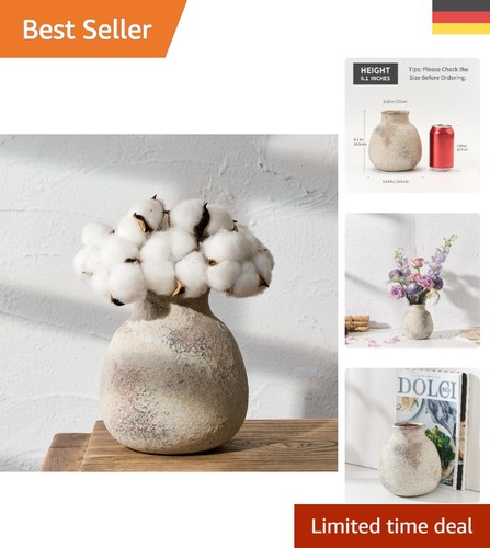 Rustikale keramik blumenvase - rustikale,