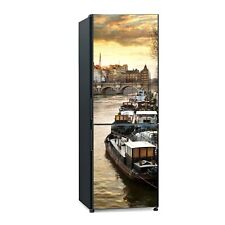 Kühlschrank Tür Aufkleber Sticker Paris Kahn Boot Fluss Seine Stadt