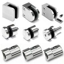 Glashalter Glasklemme Klemmhalter Glaspunkthalter Blechhalter Glas Edelstahl V2A