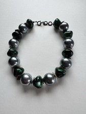 Langani Halskette grün/silber