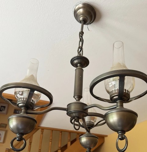 Kronleuchter flammig bronze - 3-flammig,