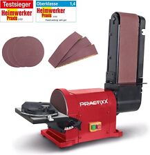 Practixx Band und Tellerschleifer 450W Schleifgerät 150mm Bandschleifer 6tlg Set