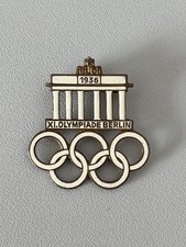 Olympiade Berlin 1936, Sommerspiele Abzeichnen/Anstecknadel/Besucherabzeichen.