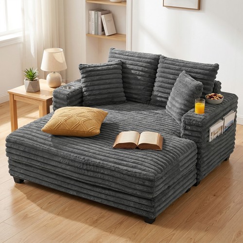 Homcom chaiselongue sitzer - chaiselongue, 2