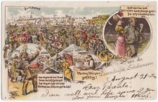 alte Litho-Ak, Gruss vom Jahrmarkt, gelaufen 1900