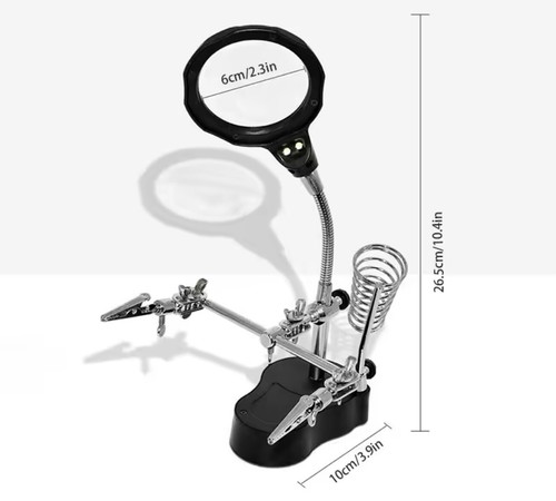 Dritte hand led lupe - led, +
