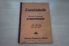 193022) Massey-Ferguson Strohpresse 658 Ersatzteilliste 05/1958