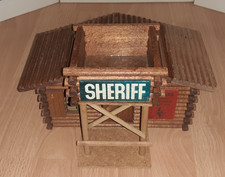 Oehme Western Fort Western Haus Sheriff 2teilig DDR Indianer Cowboys Holz