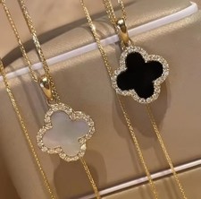 Kleeblatt Halskette Damen