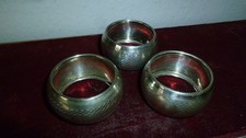 3 Stück Serviettenringe versilbert England antik