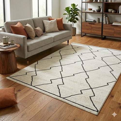 Design teppich creme - creme, grau