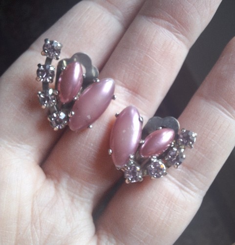 Vintage ohrclips strass - vintage,