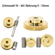 Modul 1 Schneckenrad Messing