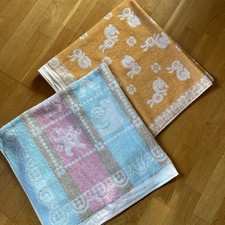 2 Stück DDR Kinder Badetuch Frottee VEB Frottana  ca.92x92cm unisex