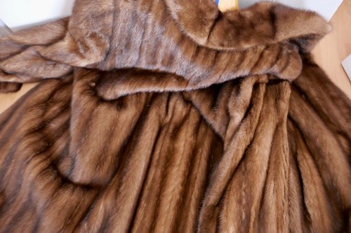 Nerz pelz mantel coat - mantel, braun