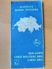 Alte ARAL - Karte ++ Straßenkarte Schweiz ++ Landkarte ?? ⛰