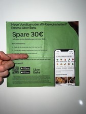 Uber Eats Gutschein MHD 31.12.2025 Spare 30€ Aktionsgutschein Coupon Code Rabatt