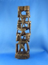 Vintage Handgeschnitzte Holzfigur aus Afrika Lebensbaum (Holz), 30 cm / 645 g