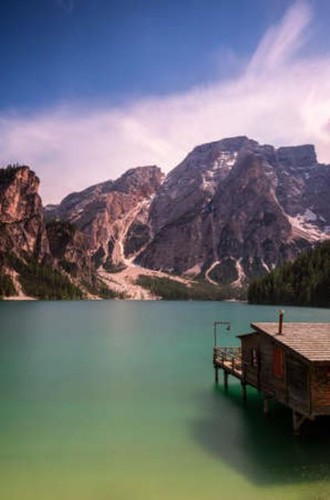 Wandbild pragser wildsee in - wandbild:,
