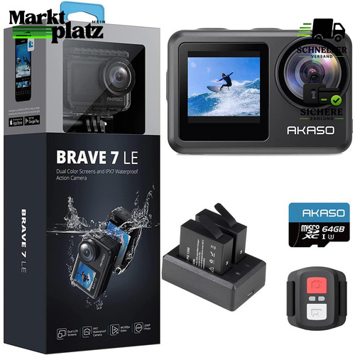 Action cam 30fps 20mp ipx7 - action,