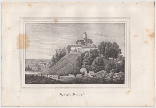 Lithografie schloss - lithografie:,
