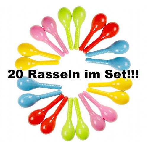 20x kinder rassel maraca - 20x,