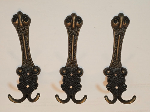 Vintage wandhaken - 3×,