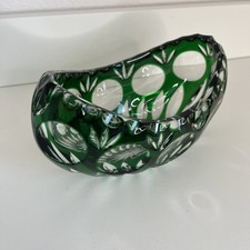 Überfang „Bamberg“ Nachtmann dunkelgrün– ca. 17 cm – edel geschliffen