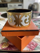 Seltener Hermes Armreif Emaille vergoldet 62 mm 