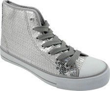 Pailletten Sneaker silber