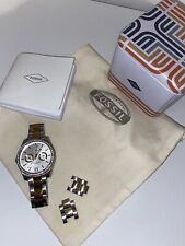 FOSSIL Uhr Damen Armbanduhr Multifunktion bicolor gold-silber