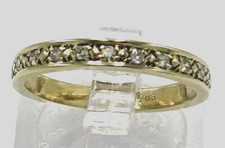 Memory 14K/0,585 Gelbgold Ring 11 Brillanten gesamt ca. 0,06 Carat Größe 54