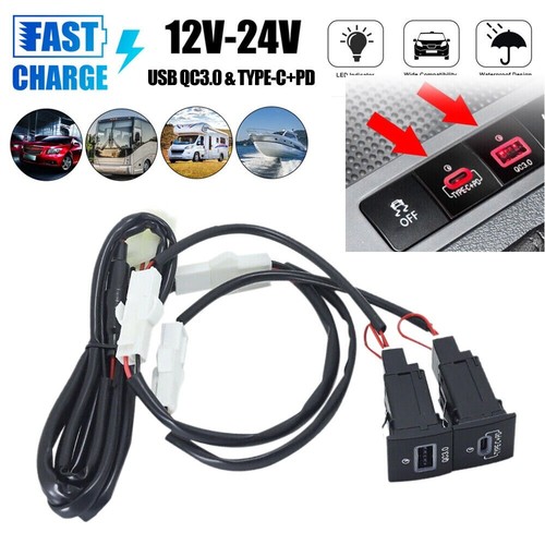 Auto dual usb qc3 - dual, qc3.0+usb-c