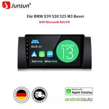 DAB+ CARPLAY Für BMW E39 E53 X5 5er 1999-2005 Autoradio Android 13 GPS Navi SWC