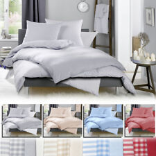 Lorena Fein-Flanell Bettwäsche Daphne uni gestreift kariert Kinderbettwäsche