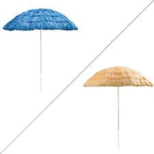 Hawaii Strandschirm Sonnenschirm Gartenschirm Schirm 160 cm UV30 blau oder natur