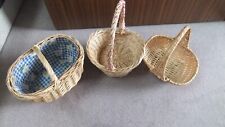 3 er Set ältere Henkelkorb,Kinderkorb,Weidekorb,Einkaufskorb,geflochten VINTAGE