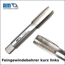 Gewindebohrer LH kurz Feingewinde Linksgewinde Einschnittgewindebohrer