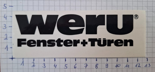 Aufkleber weru fenster - aufkleber, "weru"