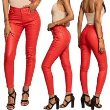 Skinny Röhre Kunstlederhose