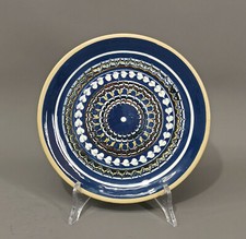 99845117 Keramik Teller Bürgel Thüringen blau-weiß bunt D22cm