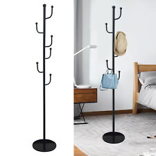 170cm Stabiler Kleiderständer aus Metall Garderobenständer Garderobe mit 6 Haken