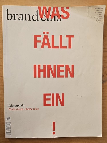 Brand eins heft - eins,, 2019