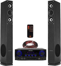 Bluetooth Turm Lautsprechersystem 500W Verstärker Karaoke USB MP3 Home HiFi Audio