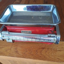Vintage Retro Turm Rot Schiebewaage. Sehr guter Zustand