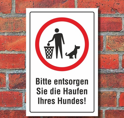 Schild hundekot entfernen - schild,