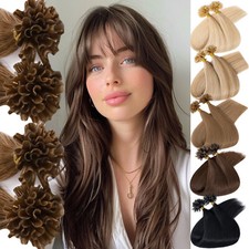 Keratin Bonding Haarverlängerung Hair Extensions 100% Remy Echthaar Strähnen Tip