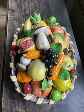 Majolika Obst/Gemüse Korb Korbschale