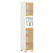 B-Waren Hochschrank Badschrank schmal Badregal Badezimmerschrank BZR127-W-bwaren